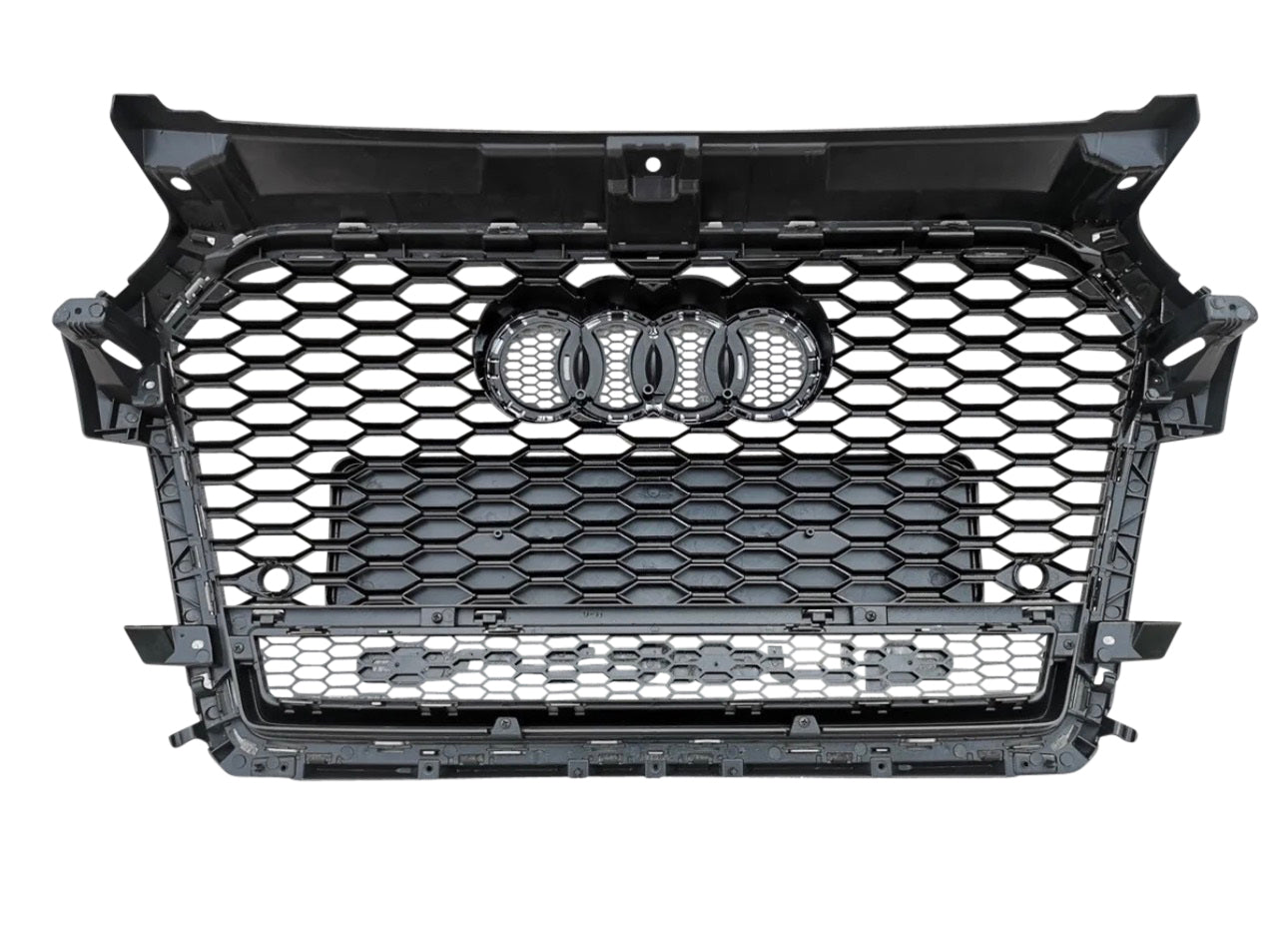 A1 - Facelift: Gloss Black RS Honeycomb Quattro Front Grill 15-18