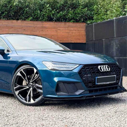 A7 - C8: Gloss Black Honeycomb RS Style Grill 18-22