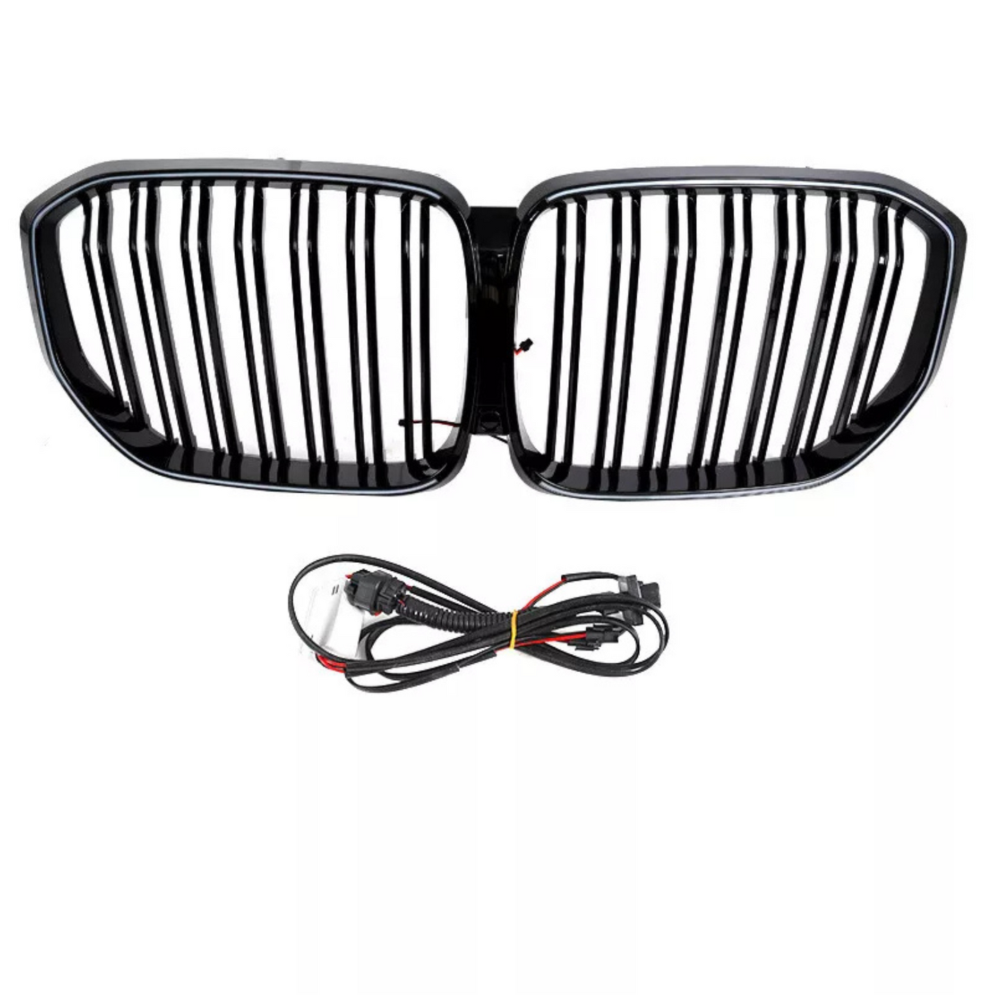 X5 - G05 Pre-Facelift: Gloss Black Double Slat Style LED Grill 19-22