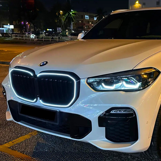 X5 - G05 Pre-Facelift: Gloss Black Double Slat Style LED Grill 19-22