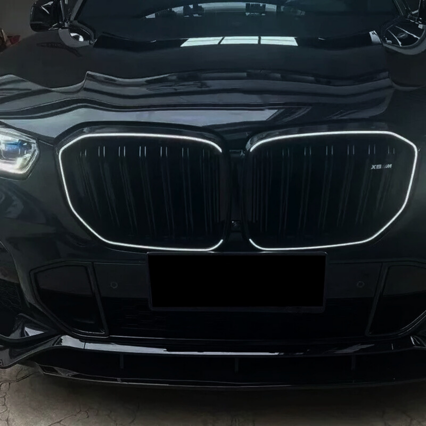 X5 - G05 Pre-Facelift: Gloss Black Double Slat Style LED Grill 19-22