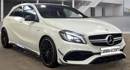 A Class - W176 Facelift: Gloss Black Front Canards 16-18