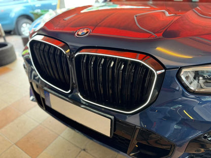 X5 - G05 Pre-Facelift: Gloss Black Double Slat Style LED Grill 19-22